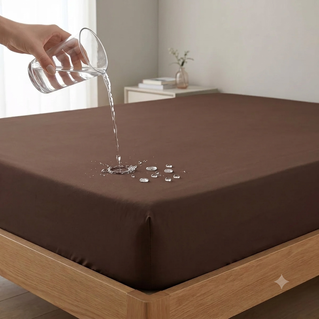 Brown - Waterproof Mattress Cover