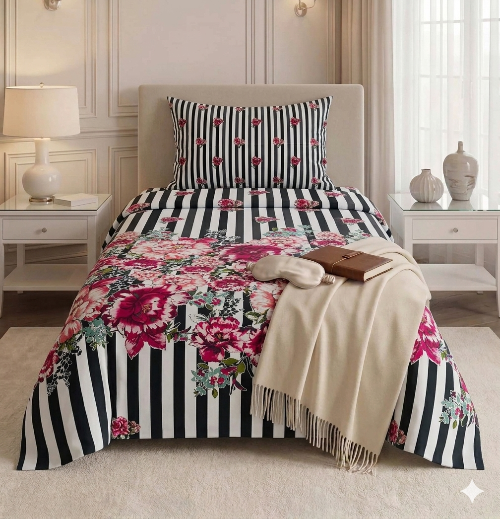 Zebra- Single Cotton Bedsheet
