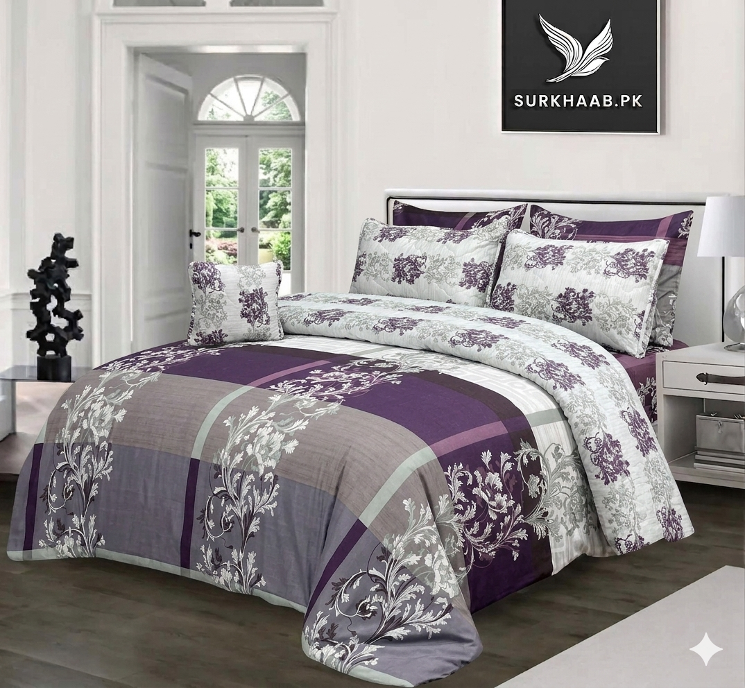 Purple Alfie  - Summer Comforter Set