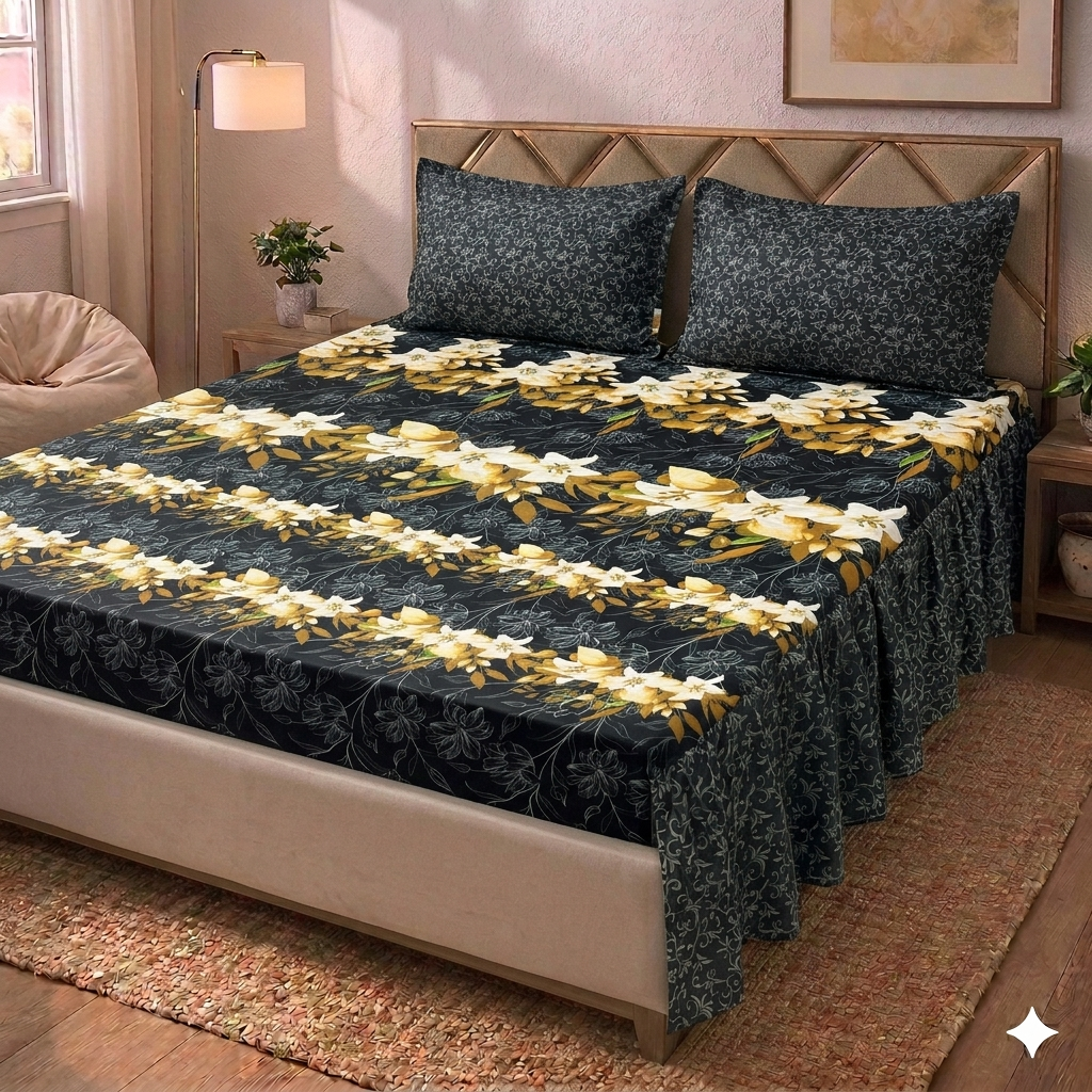 Damien - Two Sided Frill Bedsheet