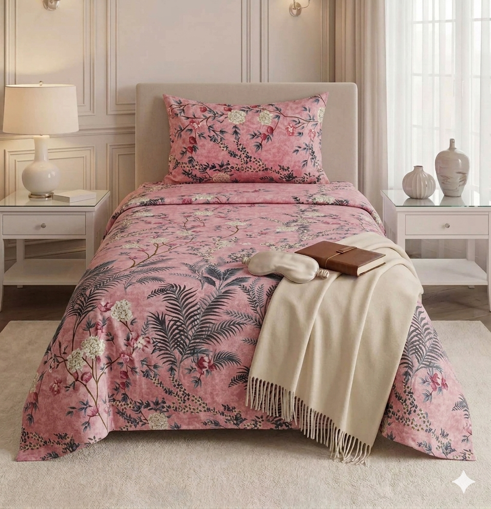 Princess Pink - Single Cotton Bedsheet