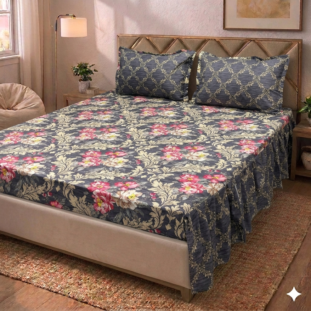 Emeric - Two Sided Frill Bedsheet