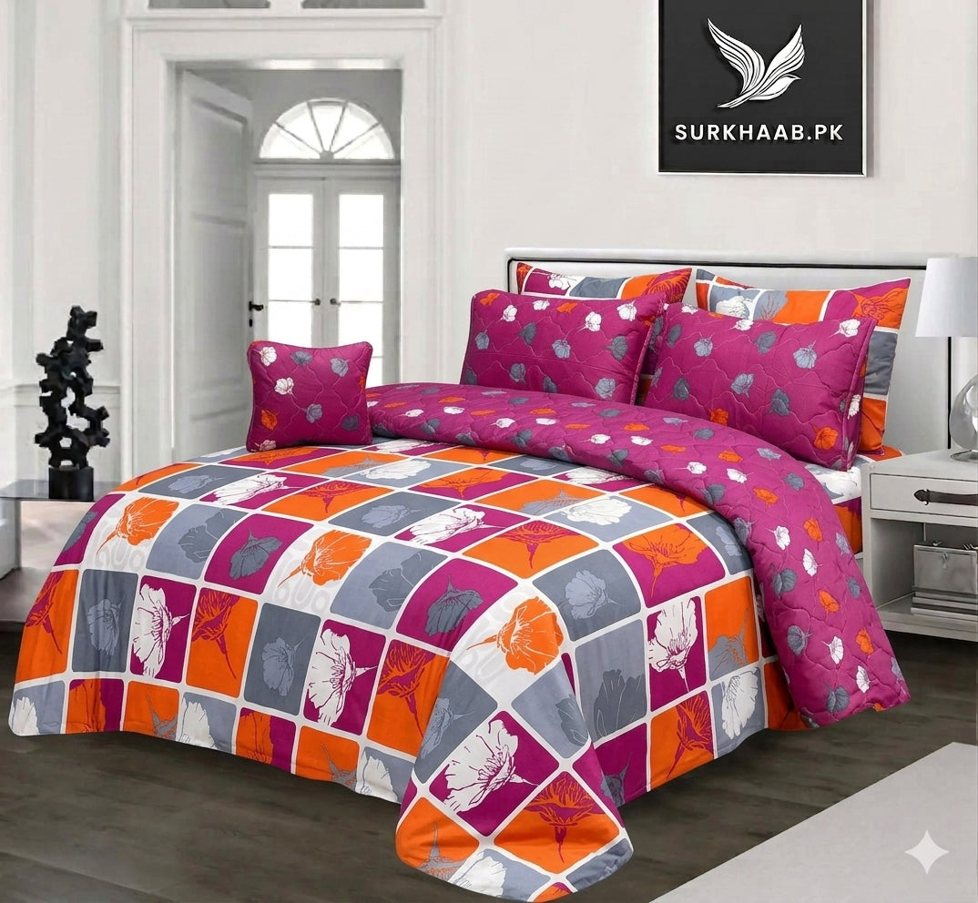 Pink Multi - Summer Comforter Set