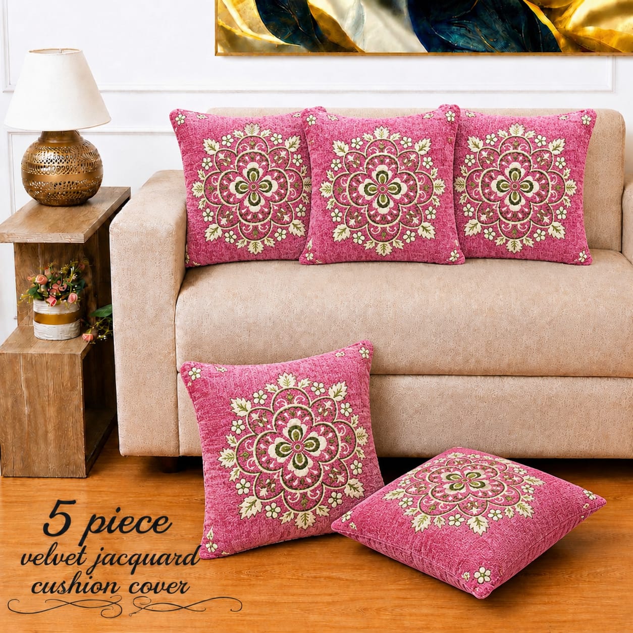 Anna - 5 Pcs Cushion Cover Set