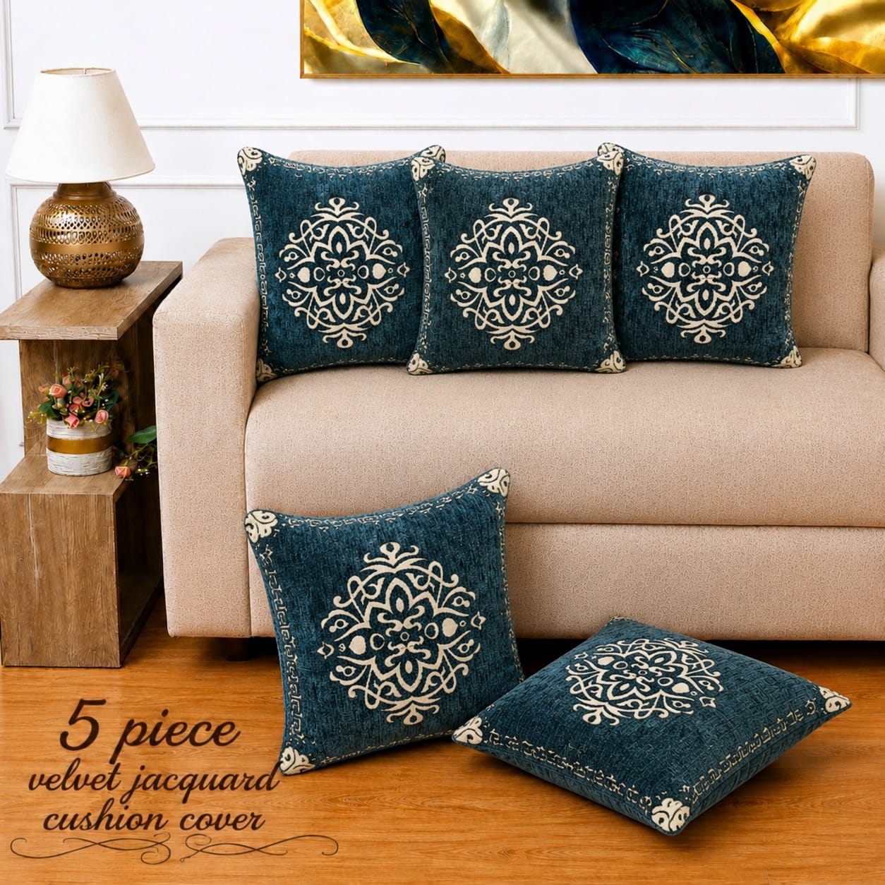 Ada - 5 Pcs Cushion Cover Set
