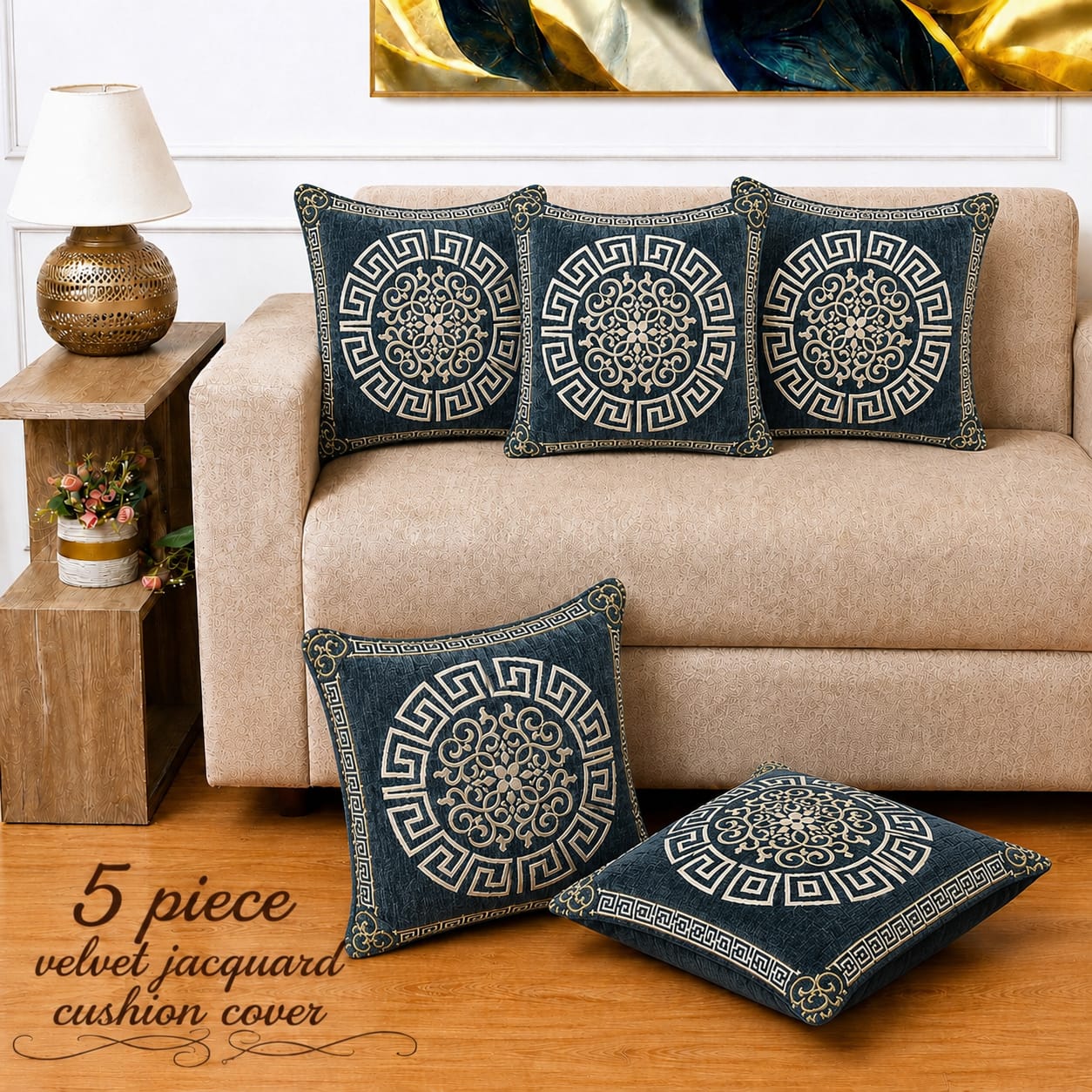 Thea - 5 Pcs Cushion Cover Set