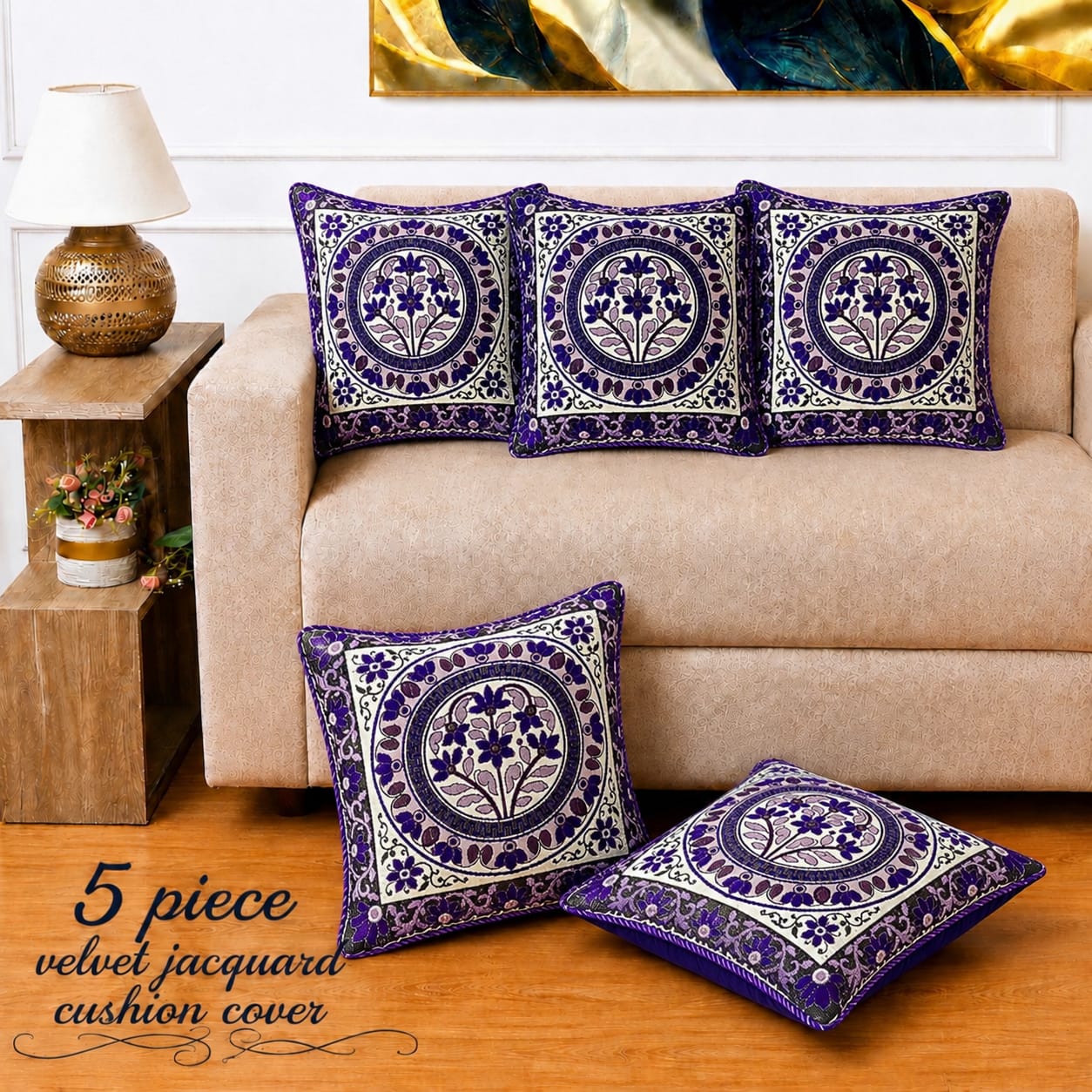 Esme - 5 Pcs Cushion Cover Set