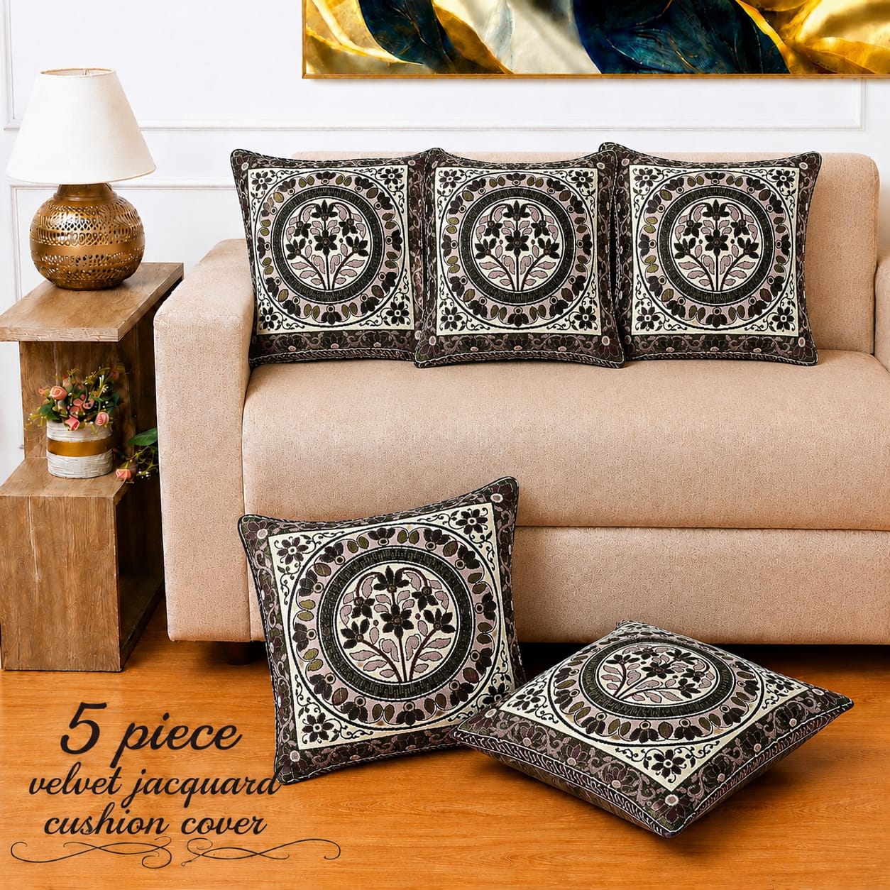 Cora - 5 Pcs Cushion Cover Set