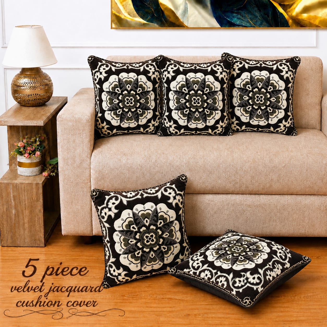 Kaia - 5 Pcs Cushion Cover Set