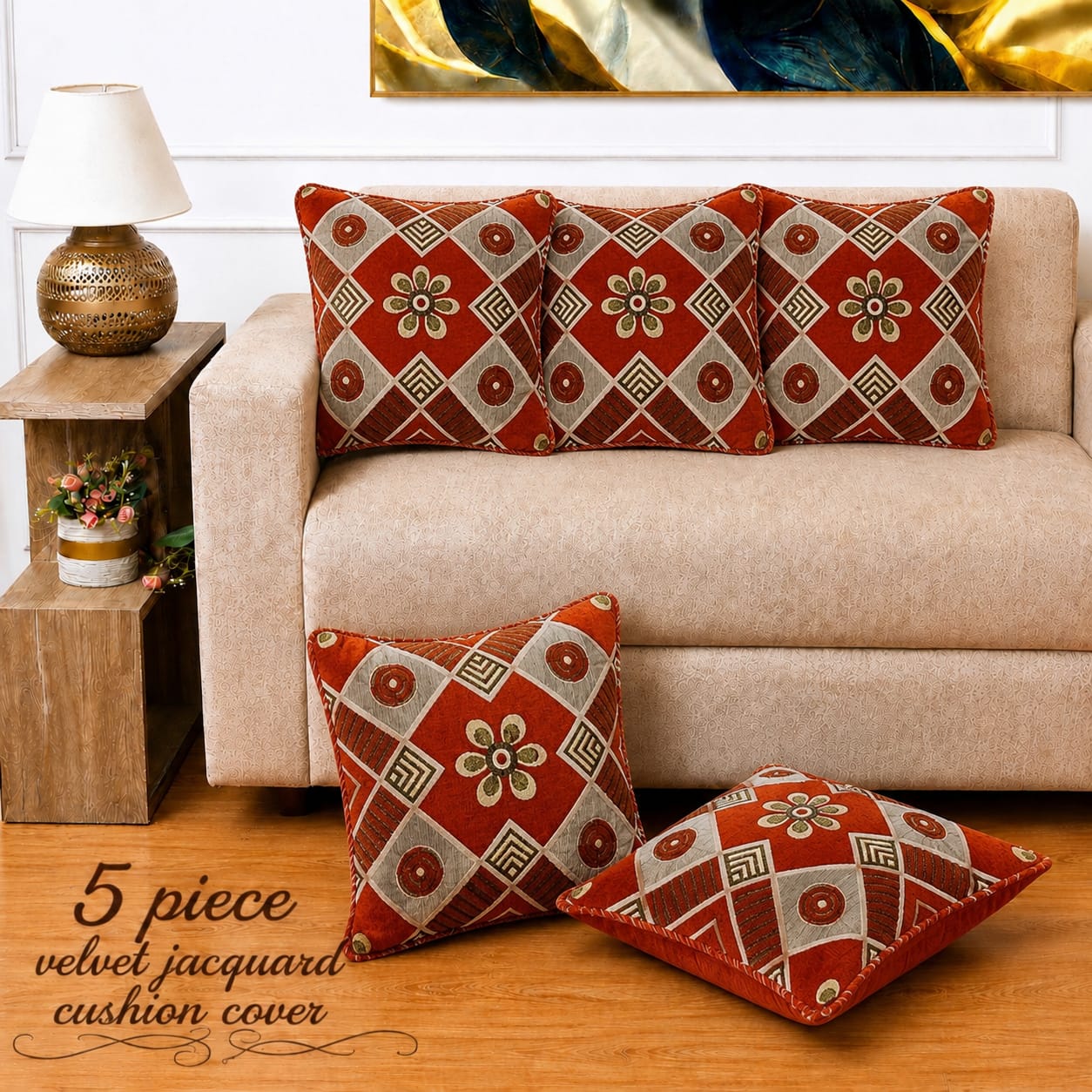 Rhys - 5 Pcs Cushion Cover Set (Copy)