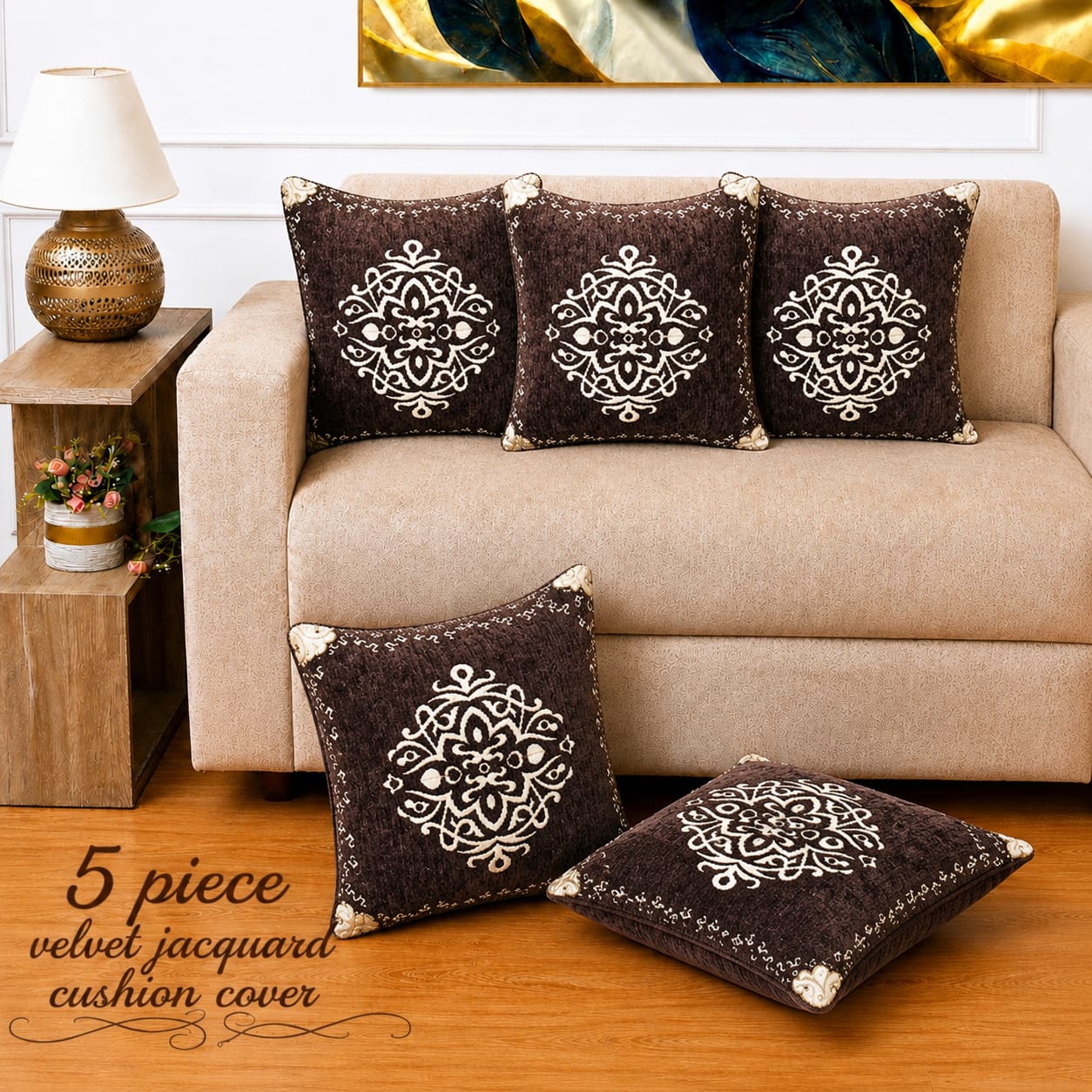 Zoe - 5 Pcs Cushion Cover Set