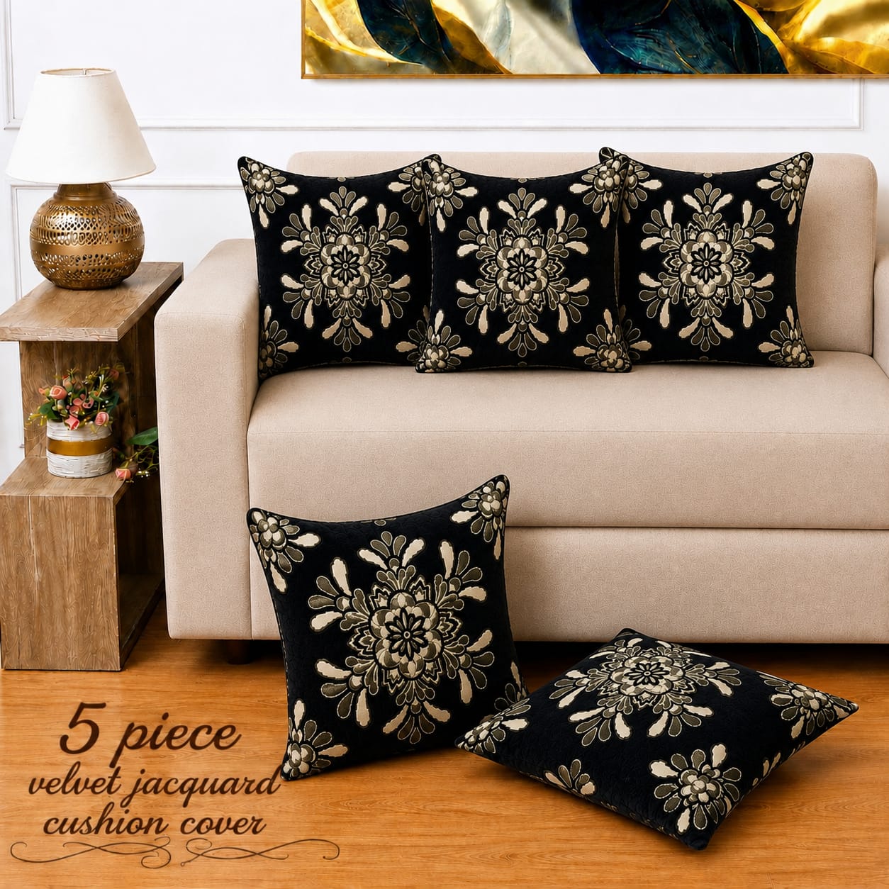 Ruby - 5 Pcs Cushion Cover Set