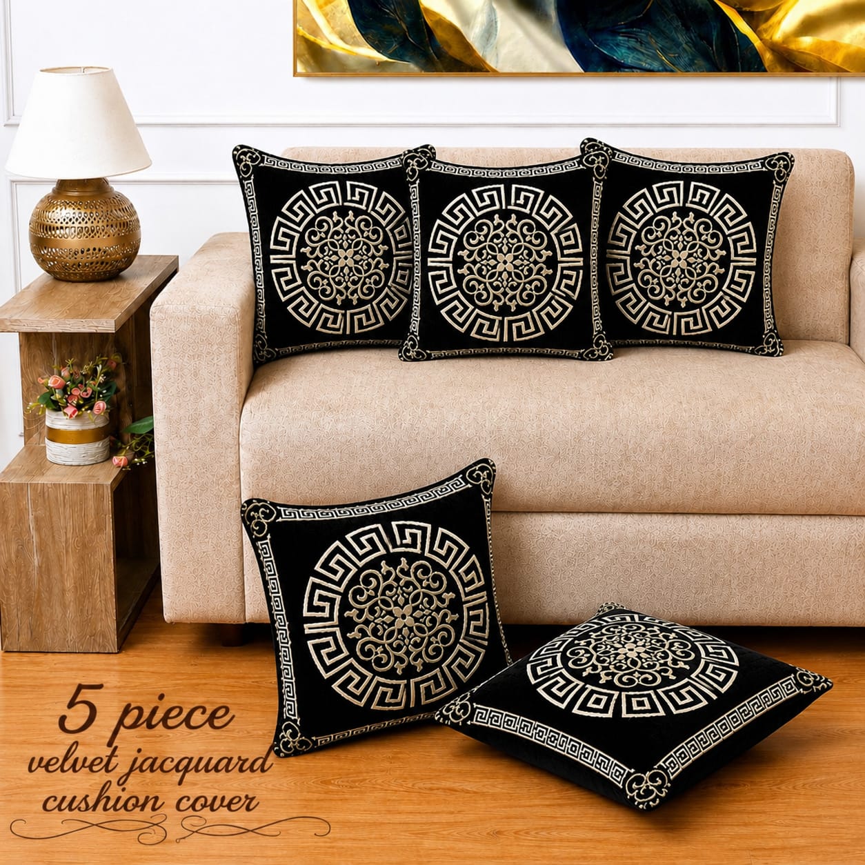 Beau - 5 Pcs Cushion Cover Set