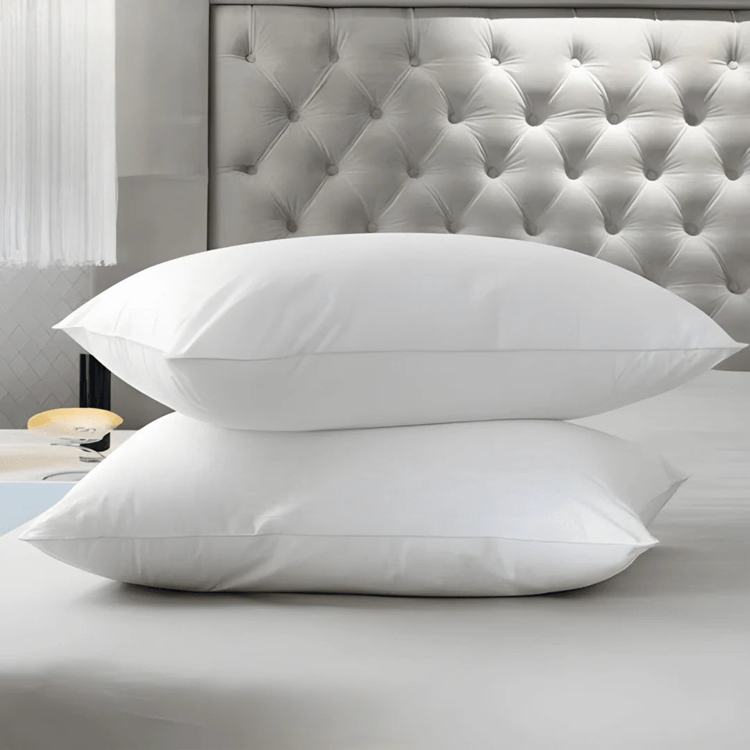 White Plain Pillow With Filled